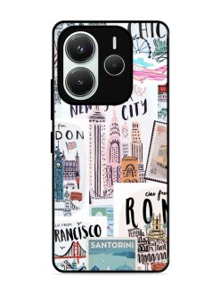 Travelogue Glossy Soft Edge Case for Xiaomi Redmi Note 14 (5G)