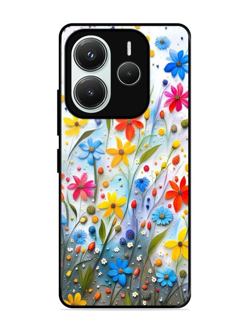 Vibrant Floral Glossy Soft Edge Case for Xiaomi Redmi Note 14 (5G)