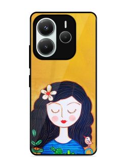 Girl Illustration Glossy Soft Edge Case for Xiaomi Redmi Note 14 (5G)