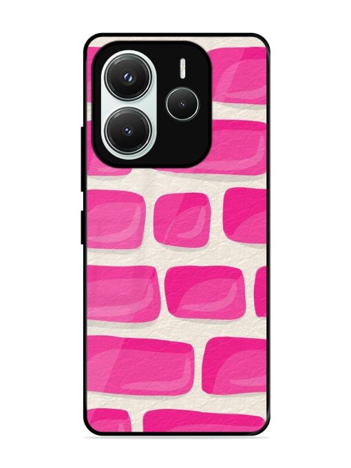 Pink Brick Wall Glossy Soft Edge Case for Xiaomi Redmi Note 14 (5G)