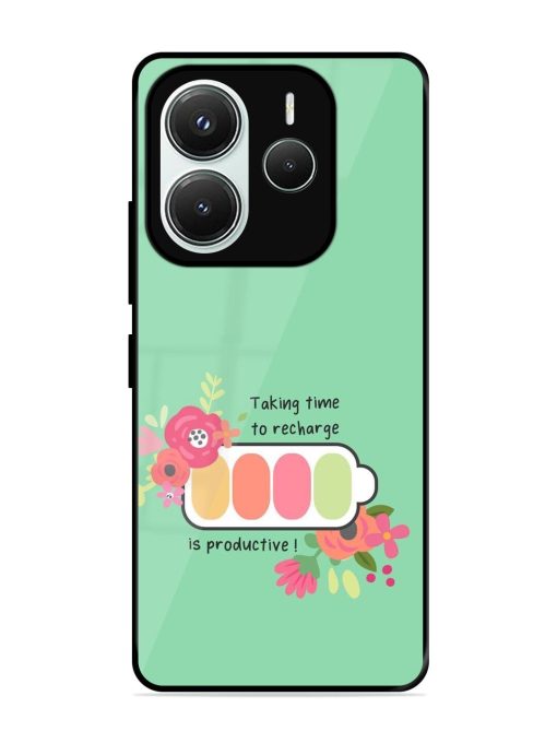 Recharge And Bloom Glossy Soft Edge Case for Xiaomi Redmi Note 14 (5G)