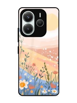 Golden Hour Blooms Glossy Soft Edge Case for Xiaomi Redmi Note 14 (5G)