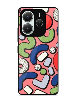 Groovy Geometric Shapes Glossy Soft Edge Case for Xiaomi Redmi Note 14 (5G)