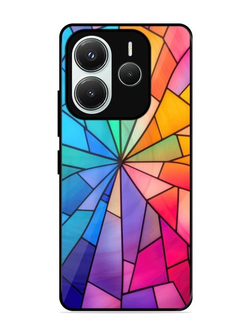 Stained Glass Kaleidoscope Of Colors Glossy Soft Edge Case for Xiaomi Redmi Note 14 (5G)