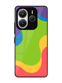 Wavy Rainbow Wonderland Glossy Soft Edge Case for Xiaomi Redmi Note 14 (5G)