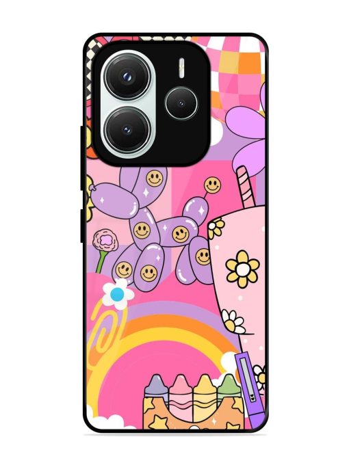 Whimsical Y2K Chaos Glossy Soft Edge Case for Xiaomi Redmi Note 14 (5G)