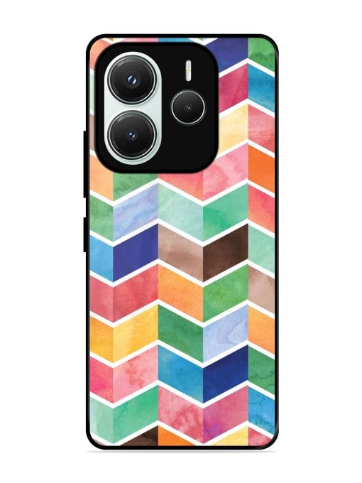 Watercolor Chevron Whimsy Glossy Soft Edge Case for Xiaomi Redmi Note 14 (5G)