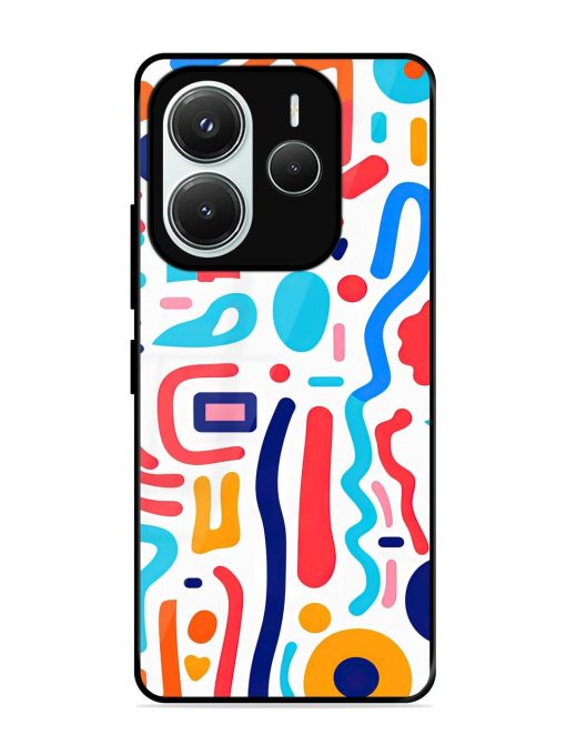 Whimsical Doodle Chaos Glossy Soft Edge Case for Xiaomi Redmi Note 14 (5G)