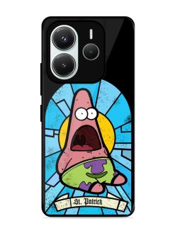 St. Patrick'S Day Stained Glass Patrick Star Glossy Soft Edge Case for Xiaomi Redmi Note 14 (5G)