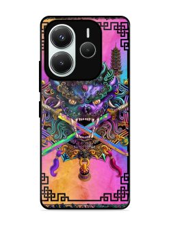Psychedelic Fu Dog Tapestry Glossy Soft Edge Case for Xiaomi Redmi Note 14 (5G)