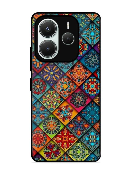 Patchwork Mandala Mosaic Glossy Soft Edge Case for Xiaomi Redmi Note 14 (5G)