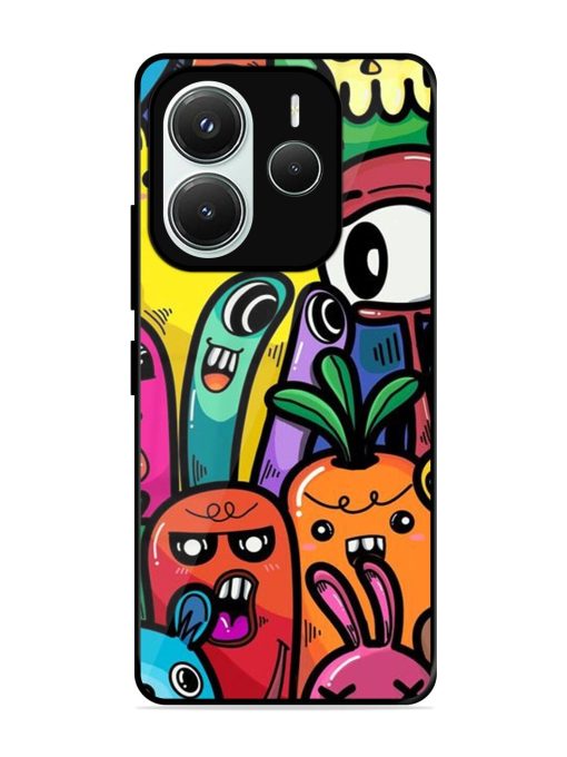 Whimsical Doodle Chaos Glossy Soft Edge Case for Xiaomi Redmi Note 14 (5G)