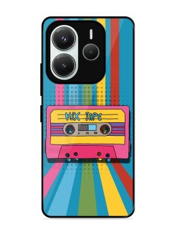 Retro Cassette Tapes Glossy Soft Edge Case for Xiaomi Redmi Note 14 (5G)