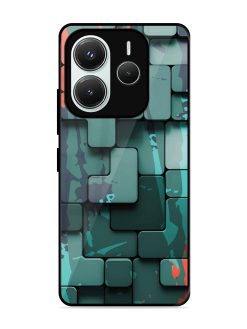 Abstract Geometric Mosaic Glossy Soft Edge Case for Xiaomi Redmi Note 14 (5G)