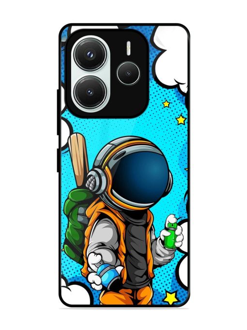 Space Graffiti Artist Glossy Soft Edge Case for Xiaomi Redmi Note 14 (5G)