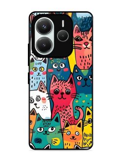 Feline Frenzy Glossy Soft Edge Case for Xiaomi Redmi Note 14 (5G)